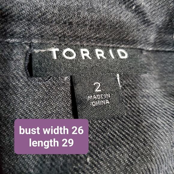 Torrid TAYLOR CHARCOAL GREY POLKA DOT BUTTON FRONT RELAXED FIT SHIRT 2 XXL - Picture 4 of 6